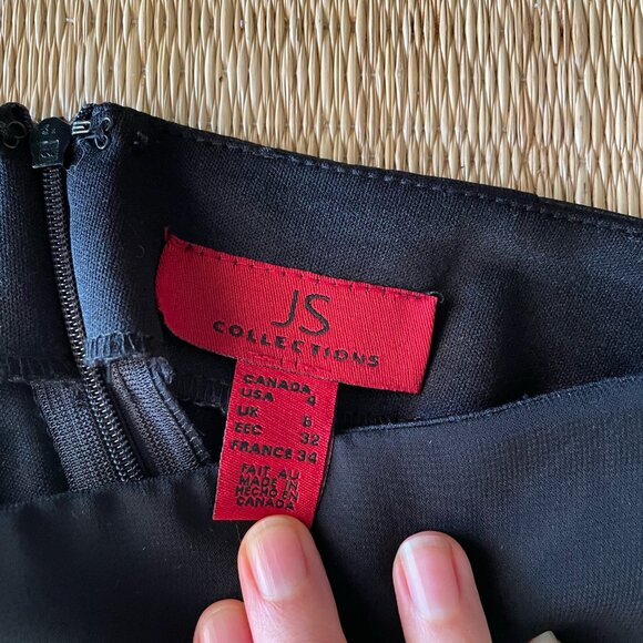 S collections Black Ruffle Hem Skirt Size Small - Picture 6 of 6